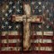 5D DIY Diamond Painting Kits for Adults, American Flag Cross Full Drill Embroidery Cross Stitch Crystal Rhinestone Paintings Pictures Arts Wall Decor Painting Dots Kits 11.8X11.8 inch